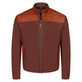 Open bottom jacket with alligator yoke and stand up collar #2080