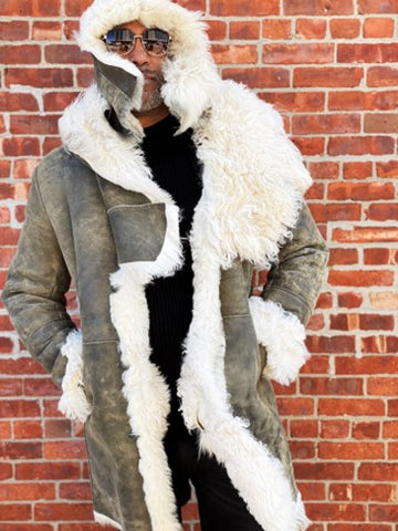 Mongolian Fur Sheepskin Coat Style #5700