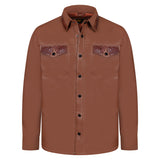 Leather shirt with alligator trimming # 700