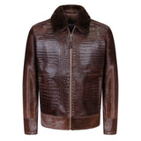 Men’s Alligator Jacket with Pony Fur Sleeves #7510