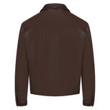 Jean style Leather Jacket with Alligator Trimming #3065