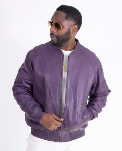 Genuine Lambskin Leather Baseball Varsity Jacket Style #1051 (Part 1 of colors)