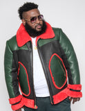 Multi-color  Sheepskin  Jacket Style #710 - Jakewood Shearlin Leather Mouton Fur Bomber Aviator Parka Coat Jacket Sheepskin All size Brooklyn New York manufacturer