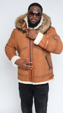 Aviator Jacket with hoodie and fur #8015