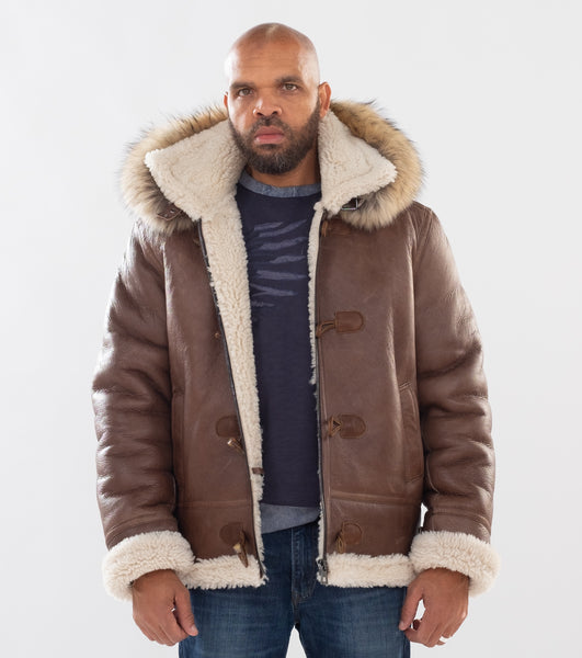 Shearling Sheepskin Aviator Jacket B3 With Toggles Style 810