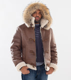 Shearling Sheepskin Aviator Jacket- B3 With Toggles Style #810