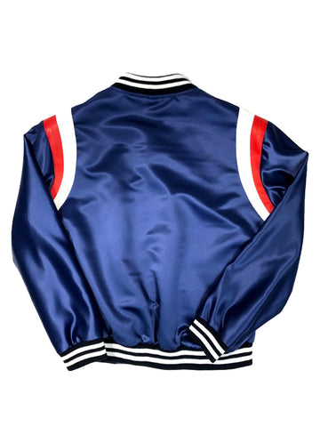Satin Three Color Combination Varsity Jacket #3032