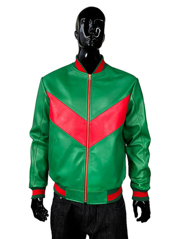 Men's Zippered Lambskin Leather Jacket Style #3485