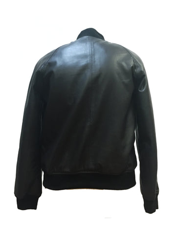 Leather Baseball Varsity Jacket Quilted Front Style #1060 - Jakewood Shearlin Leather Mouton Fur Bomber Aviator Parka Coat Jacket Sheepskin All size Brooklyn New York manufacturer