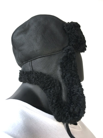 Shearling Sheepskin Russian Style Hat