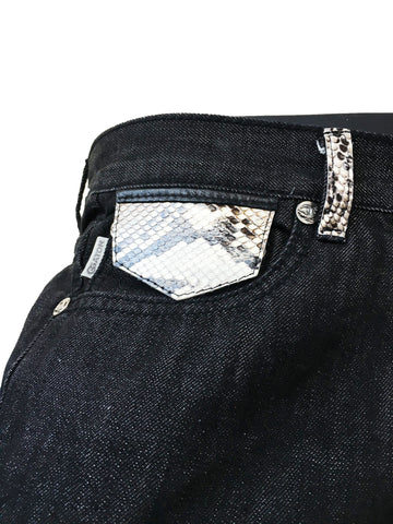 Genuine Python Snake Skin Jeans - Jakewood Shearlin Leather Mouton Fur Bomber Aviator Parka Coat Jacket Sheepskin All size Brooklyn New York manufacturer