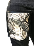 Genuine Python Snake Skin Jeans - Jakewood Shearlin Leather Mouton Fur Bomber Aviator Parka Coat Jacket Sheepskin All size Brooklyn New York manufacturer