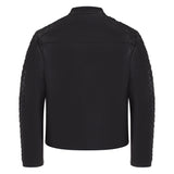 Men's Open Bottom Leather Jacket With Arapaima Skin Style #2032