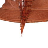 Raw edge lambskin jacket with alligator crown #2069