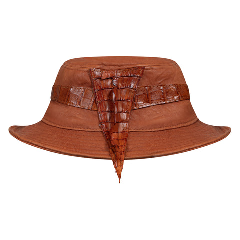 Raw edge lambskin jacket with alligator crown #2069