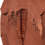 Raw edge lambskin jacket with alligator crown #2069