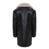 Warm Winter Button-Up Sheepskin Trench Coat Style #6110
