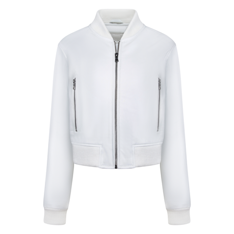 Ladies cropped leather jacket Style # 1018