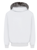 Heavyweight lambskin leather jacket with fox fur trimmed hood Style #2066F