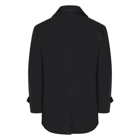 Men's Genuine Lambskin Leather Trench Coat Style #2092