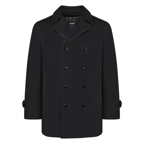 Men's Genuine Lambskin Leather Trench Coat Style #2092