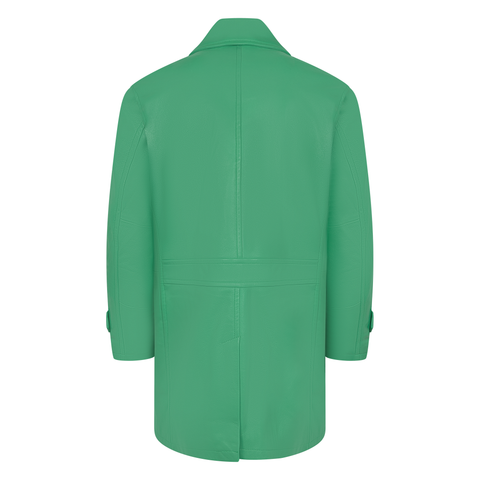 Men's Genuine Lambskin Leather Trench Coat Style #2092