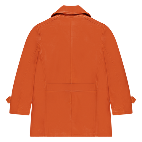 Men's Genuine Lambskin Leather Trench Coat Style #2092