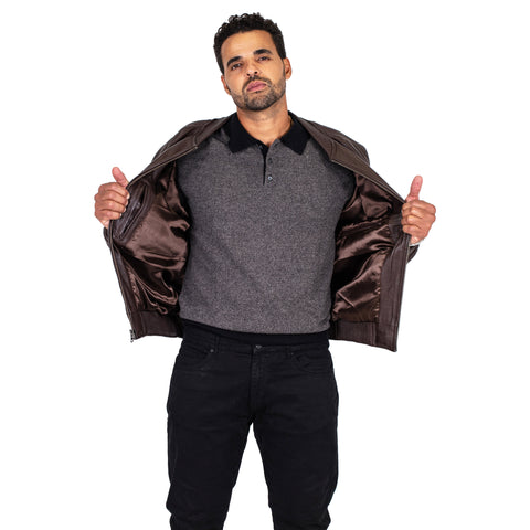 Genuine Lambskin Leather Baseball Varsity Jacket Style #1051 (Part 2 Of Colors)