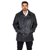 Men's Genuine Lambskin Leather Trench Coat Style #2092