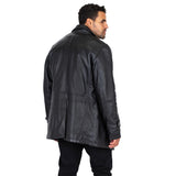 Men's Genuine Lambskin Leather Trench Coat Style #2092
