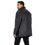 Men's Genuine Lambskin Leather Trench Coat Style #2092