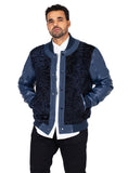 Baseball bomber jacket with Persian lamb full front #3443