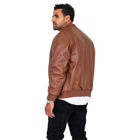 Genuine Lambskin Leather Baseball Varsity Jacket Style #1051 (Part 2 Of Colors)