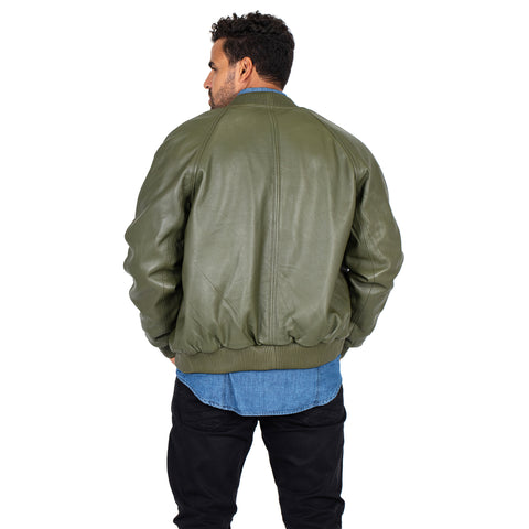 Genuine Lambskin Leather Baseball Varsity Jacket Style #1051 (Part 1 of colors)