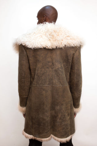 Mongolian Fur Sheepskin Coat Style #5700 - Jakewood Shearlin Leather Mouton Fur Bomber Aviator Parka Coat Jacket Sheepskin All size Brooklyn New York manufacturer