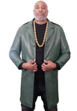 7/8 Men`s single breast leather coat Style #3200