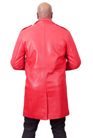 7/8 Men`s single breast leather coat Style #3200