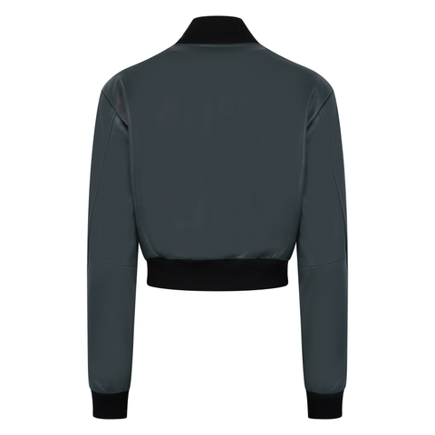 Ladies Baseball Jacket with With Persian Lamb Full Front #1043