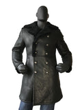 Sheepskin Button Open Trench Coat Style #5000 - Jakewood Shearlin Leather Mouton Fur Bomber Aviator Parka Coat Jacket Sheepskin All size Brooklyn New York manufacturer