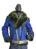 Sheepskin Jacket with Fur collar Style #1320 - Jakewood Shearlin Leather Mouton Fur Bomber Aviator Parka Coat Jacket Sheepskin All size Brooklyn New York manufacturer