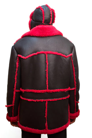 Sheepskin  Marlboro Style Jacket Style #4900 - Jakewood Shearlin Leather Mouton Fur Bomber Aviator Parka Coat Jacket Sheepskin All size Brooklyn New York manufacturer
