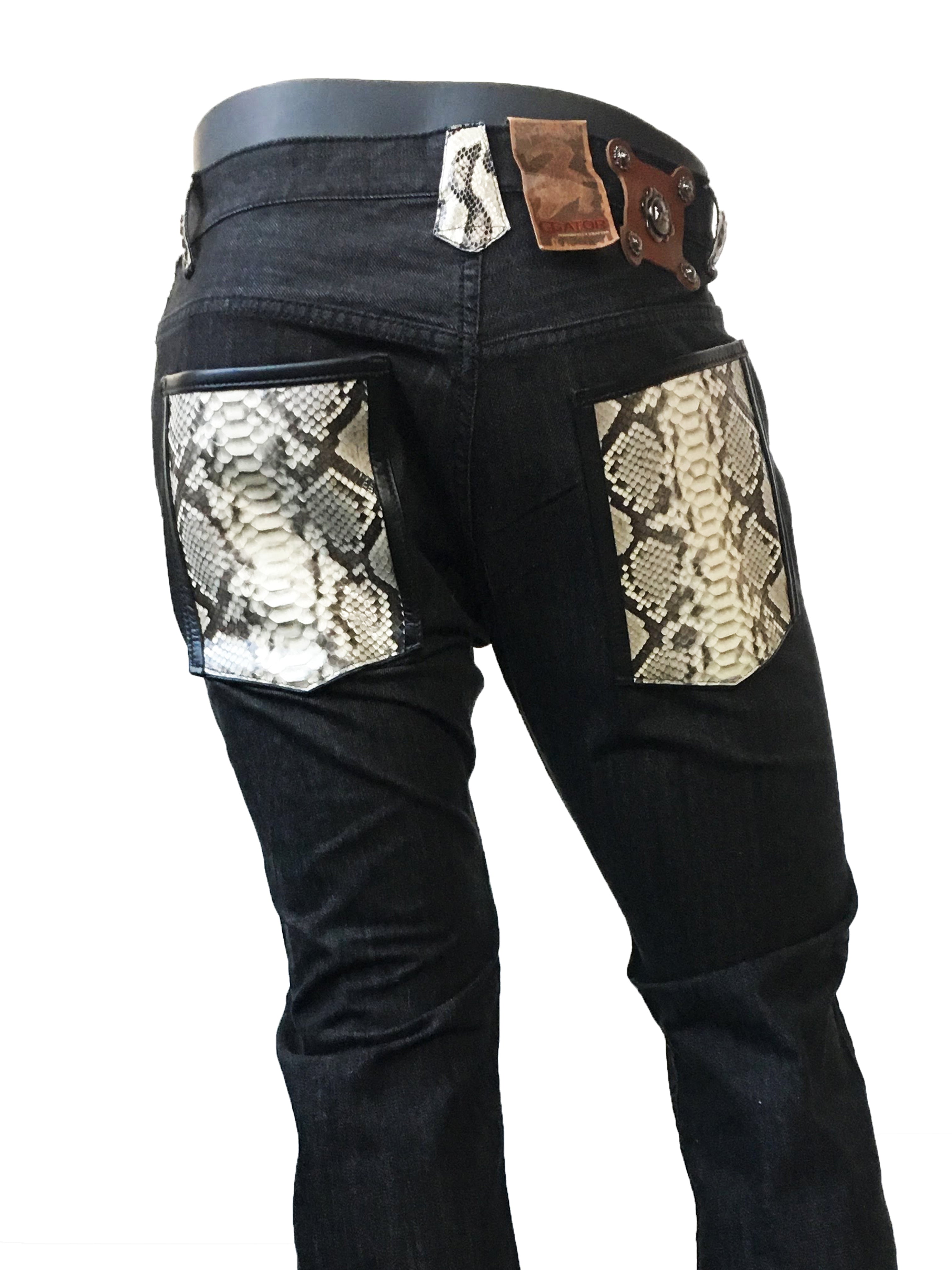 Genuine Python Snake Skin Jeans – Jakewood