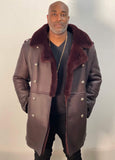 Shearling Sheepskin Button Open Trench Coat Style #5000