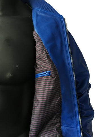 Genuine Lambskin Leather Baseball Varsity Jacket Style #1051 (Part 2 Of Colors)