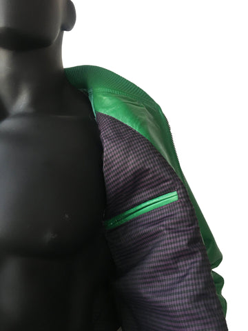 Genuine Lambskin Leather Baseball Varsity Jacket Style #1051 (Part 2 Of Colors)