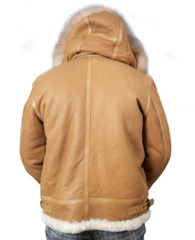 Shearling Sheepskin Aviator Jacket- B3 With Toggles Style #810