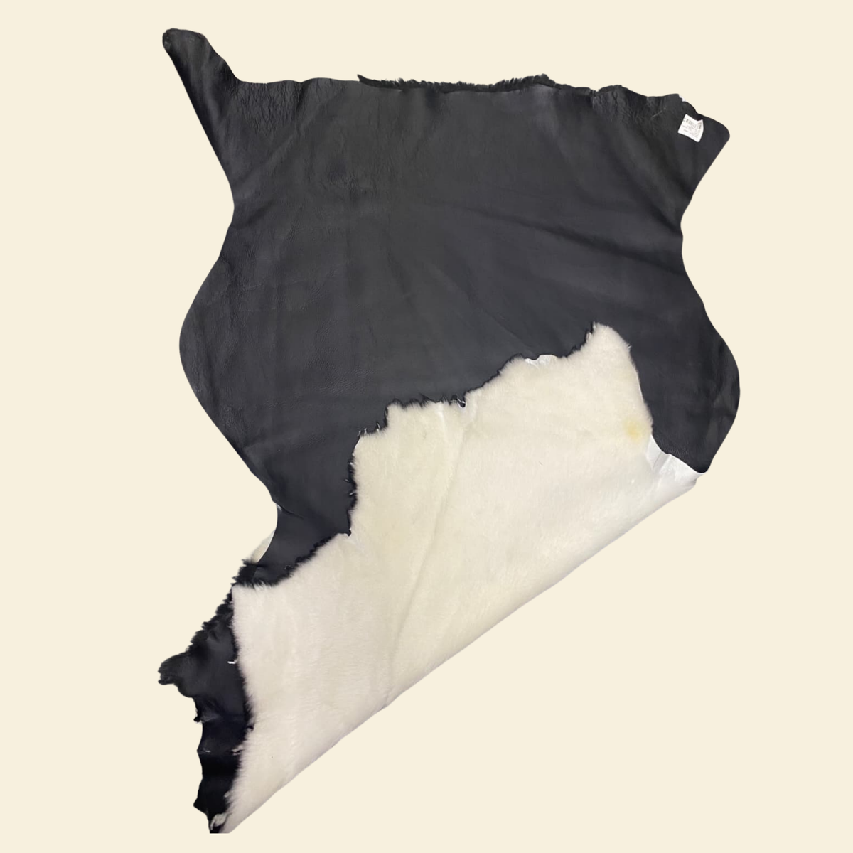 Black/White sheepskin swatch