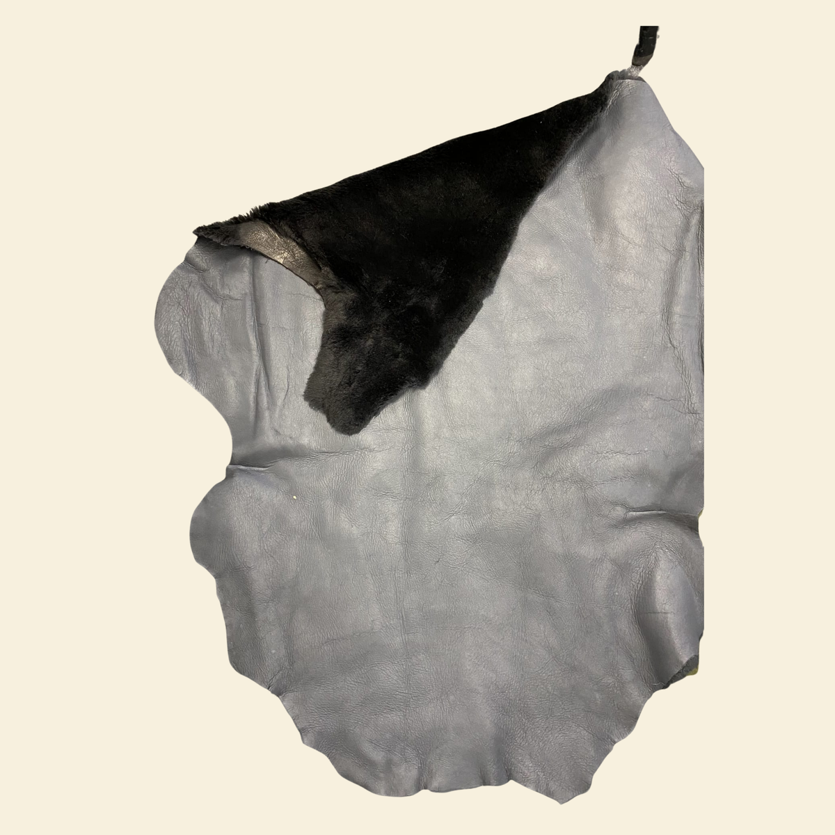 Black sheepskin swatch
