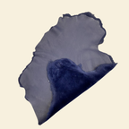 Blue sheepskin swatch