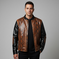 Python full front baseball jacket open bottom #3480